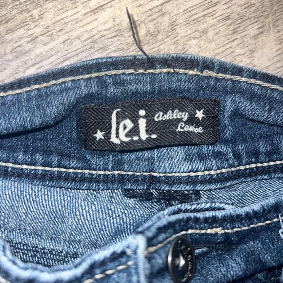 Vintage Micro Mini Denim LEI Ashley Lowrise Denim Booty Shorts Sz XS/S Micro Sho - Picture 3 of 5